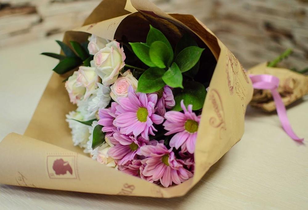 Букет цветов из: Розы и Хризантемы в Привольном