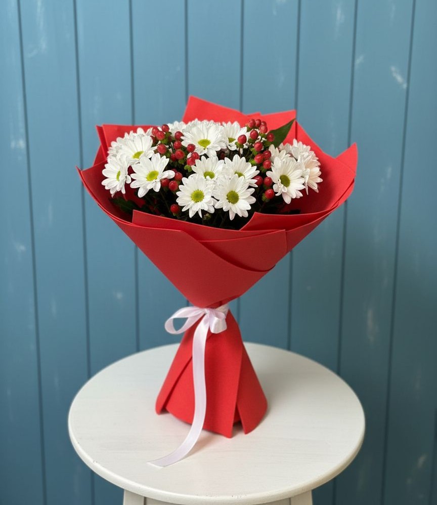 Букет цветов из: Хризантемы в Привольном