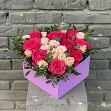 Цветочная композиция из Розы в коробке в Привольном