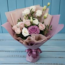 Букет цветов из:  Розы и Лизиантусы в Привольном