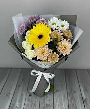 Букет цветов из:  Розы, Герберы и Хризантемы в Привольном