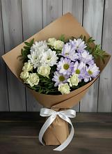 Букет цветов из:  Хризантемы и Розы в Привольном