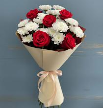 Букет цветов из:  Розы и Хризантемы в Привольном