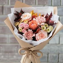Букет цветов из:  Гвоздики, Хризантемы и Розы в Привольном