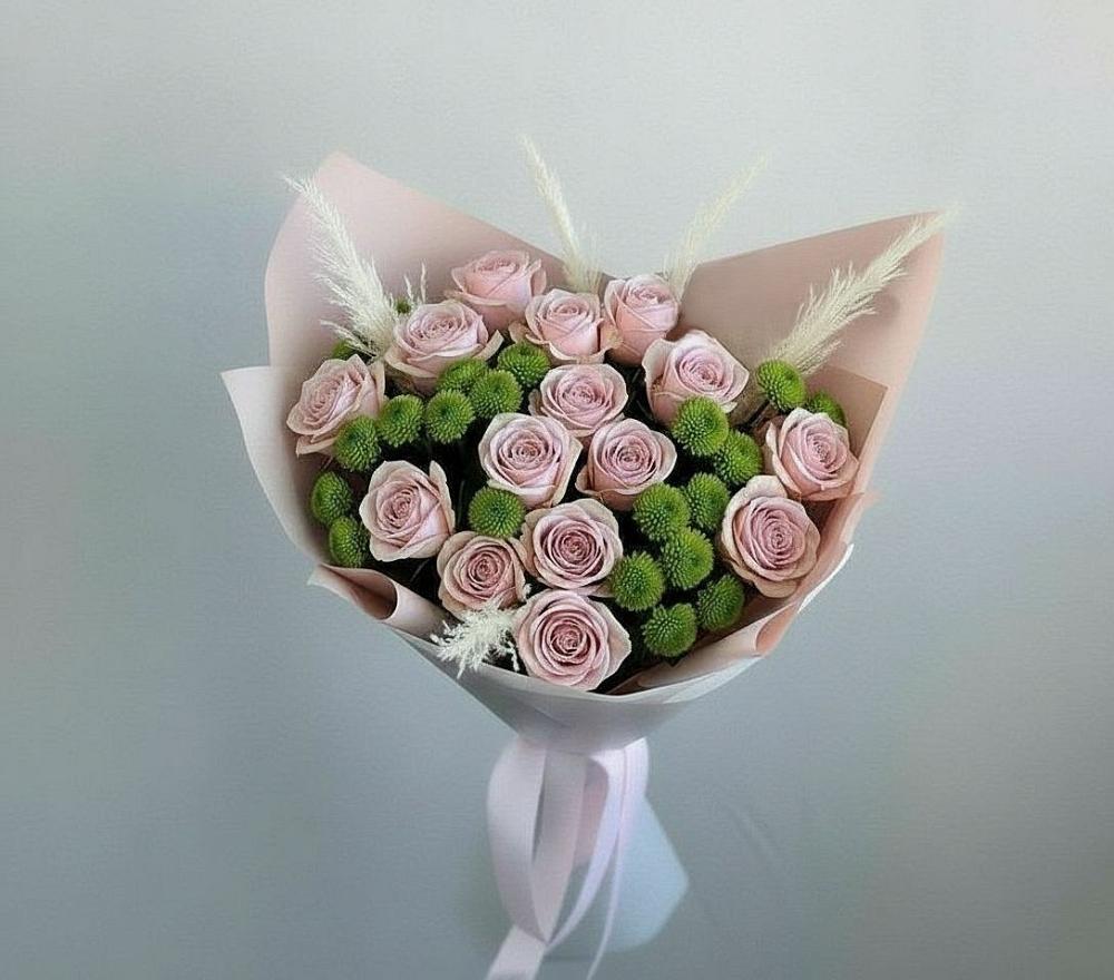 Букет цветов из: Розы и Хризантемы в Привольном