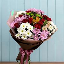 Букет цветов из:  Розы, Хризантемы и Альстромерии в Привольном