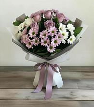 Букет цветов из:  Хризантемы и Розы в Привольном