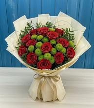 Букет цветов из:  Розы и Хризантемы в Привольном