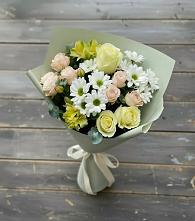 Букет цветов из:  Альстромерии, Розы и Хризантемы в Привольном