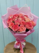 Букет 15 Розовых роз Равель в Привольном