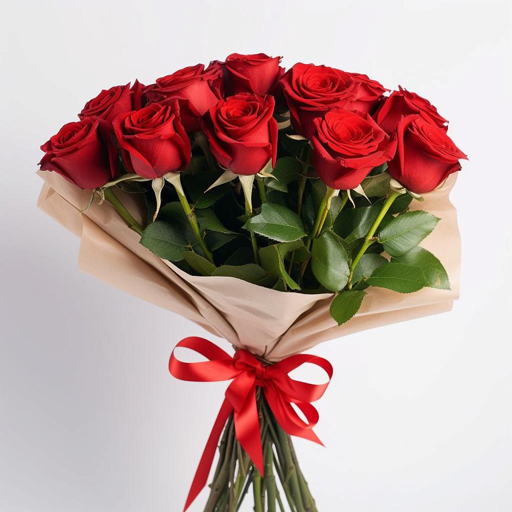 Букет 11 Красных роз Эдлесс Лав в Привольном